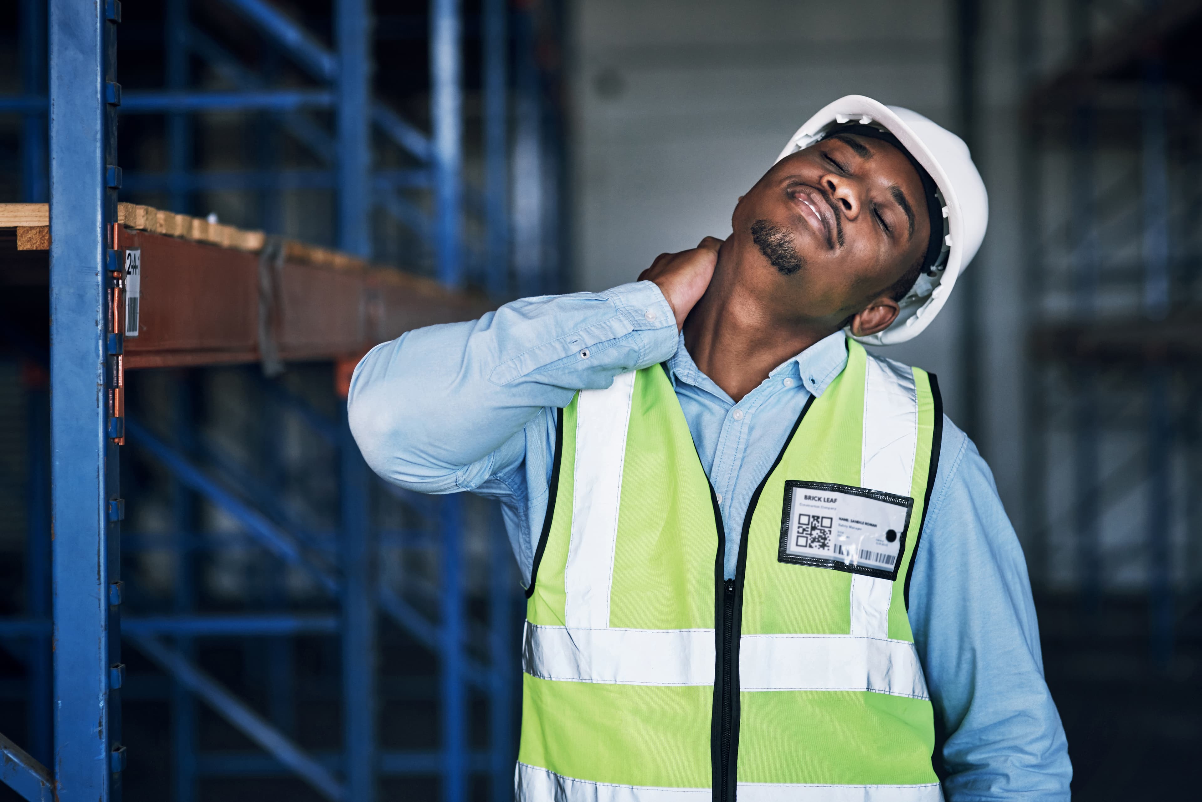 Work injury stock image